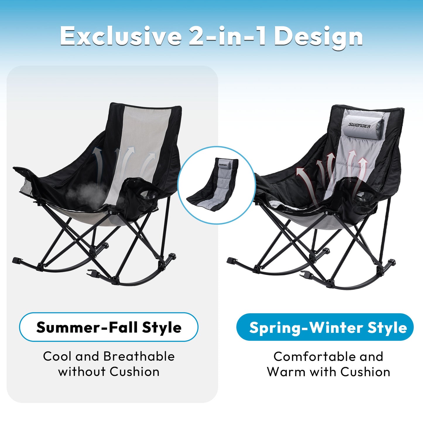 Oversized Rocking Camping Chair