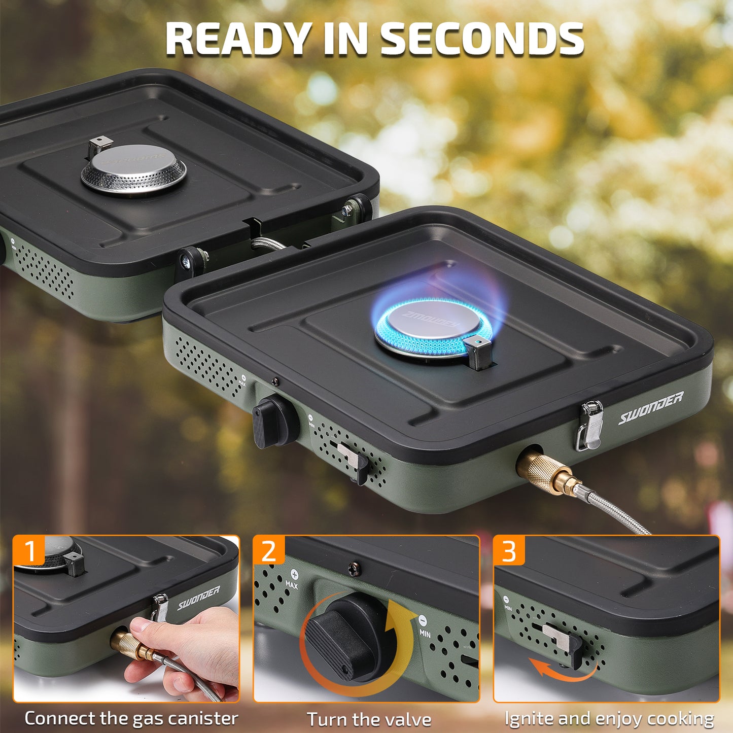 Portable 2-Burner Camping Stove