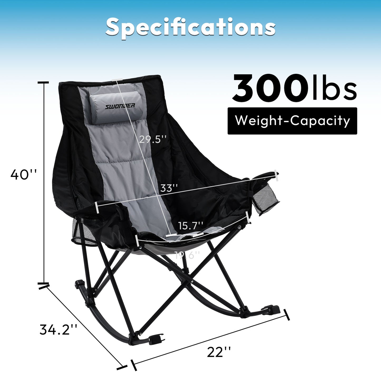 Oversized Rocking Camping Chair