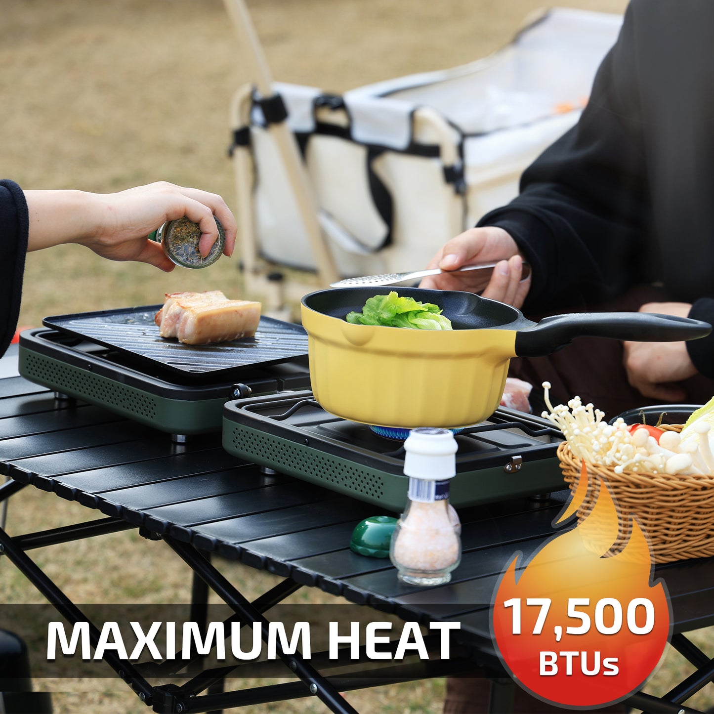 Portable 2-Burner Camping Stove