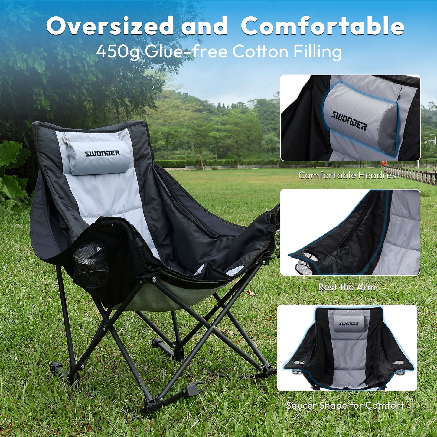 Oversized Rocking Camping Chair