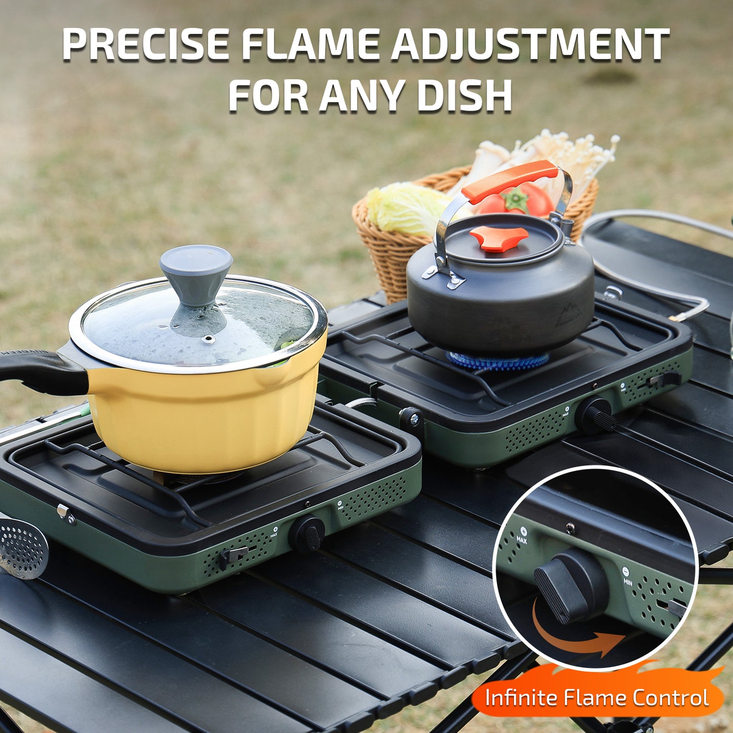 Portable 2-Burner Camping Stove