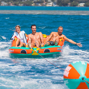 Swonder Huntington3 Towable Tube with Tow Ropes Bundle - For 1-3 Riders