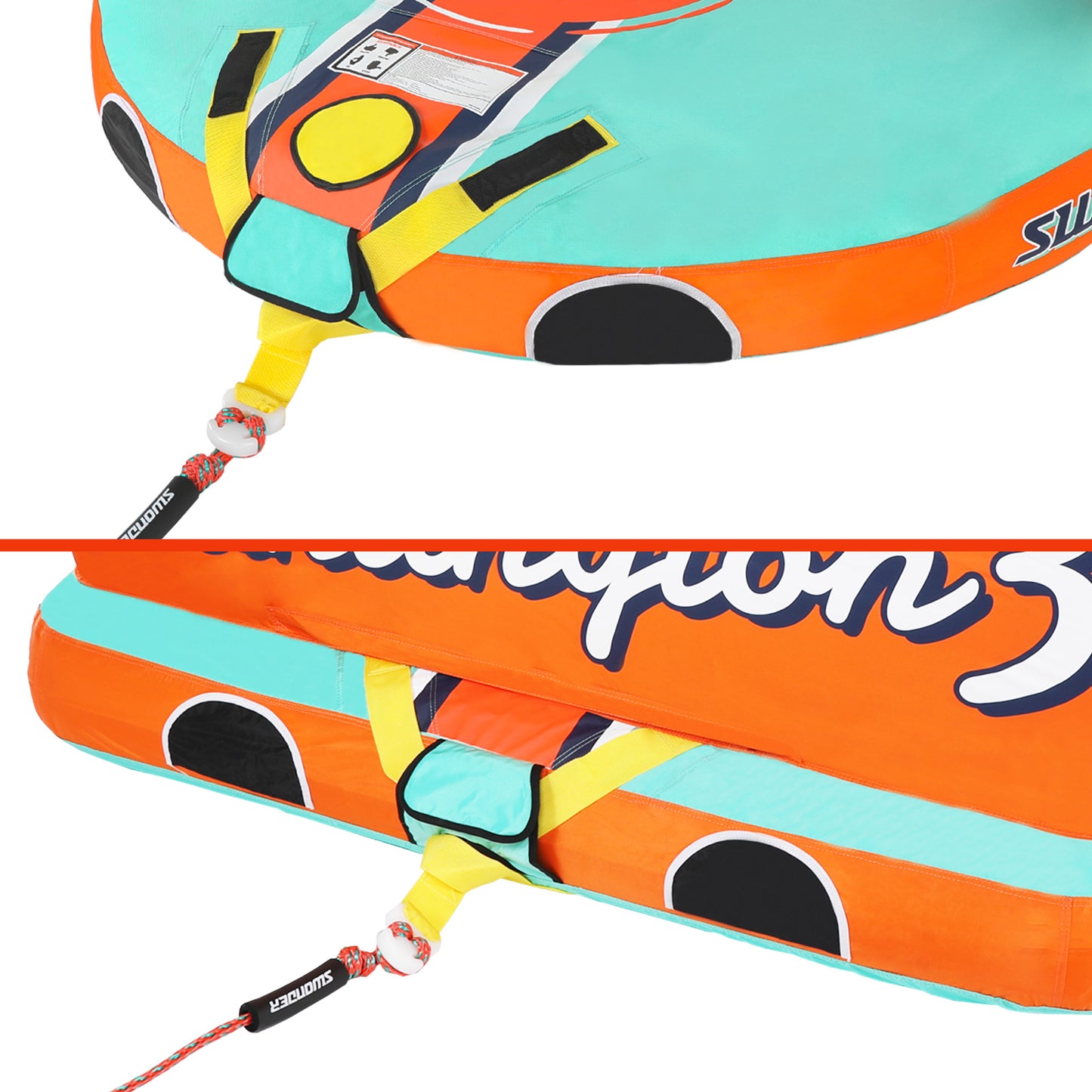Huntington3 Towable Tube for Boating, 1-3 Rider