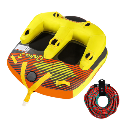 Swonder Oahu3 Towable Tube with Tow Ropes Bundle - For 1-3 Riders