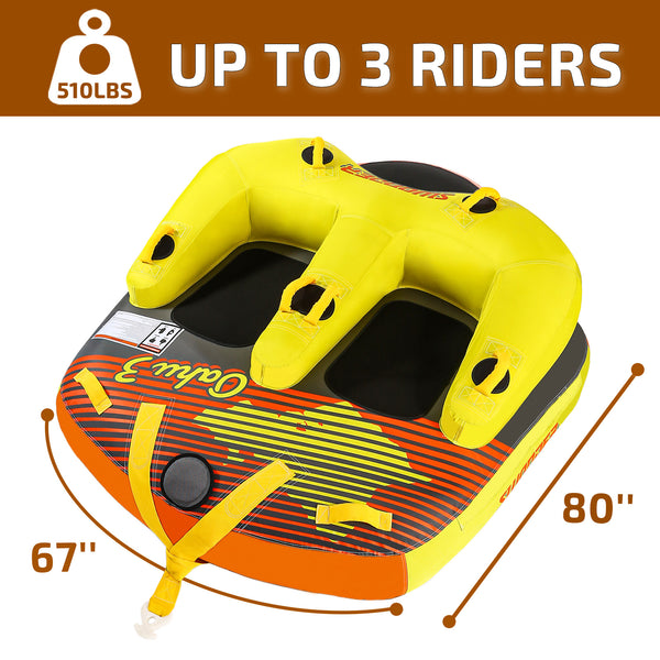 Oahu3 Towable Tube for Boating, 1-3 Rider