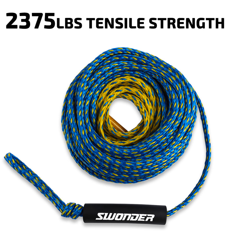 Swonder 2-Section Tow Ropes for Tubing, 1-2 Rider 60FT Ropes for Towable Tubes