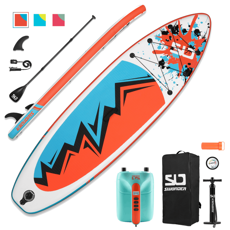 Bundle Deal - 10' Inflatable Stand-Up Paddle Board Set & E-Pump