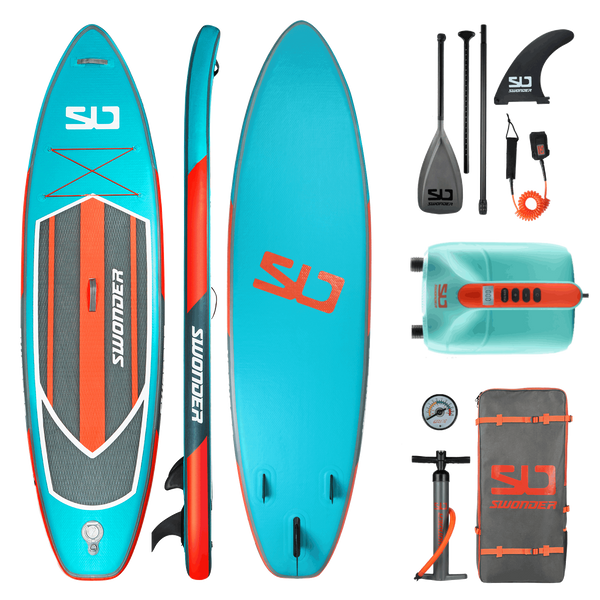 10' Inflatable Stand-Up Paddle Board Set + Free Electric iSUP Pump, Order  Now – swonder